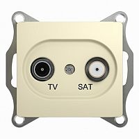 Розетка TV-SAT GLOSSA, одиночная, бежевый | код. GSL000297 | Schneider Electric